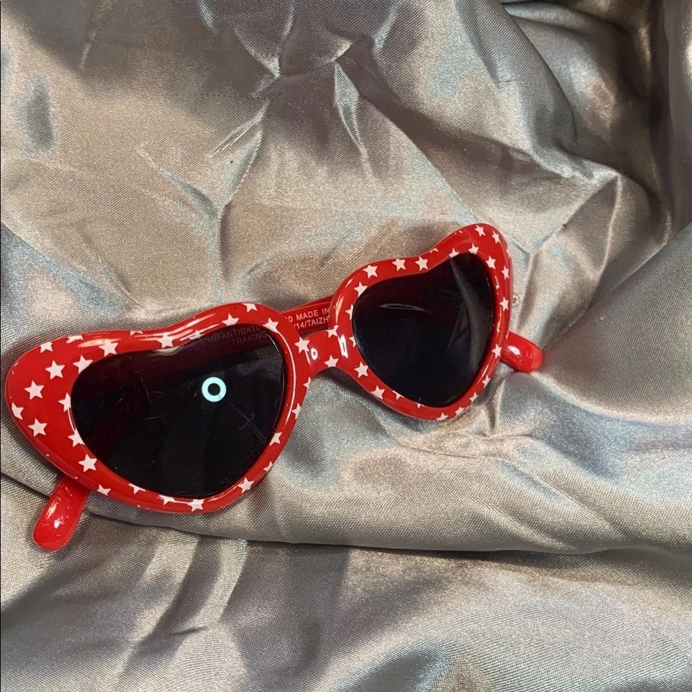 🌹VINTAGE INFANT Rising Star • Red Sunglasses With Stars